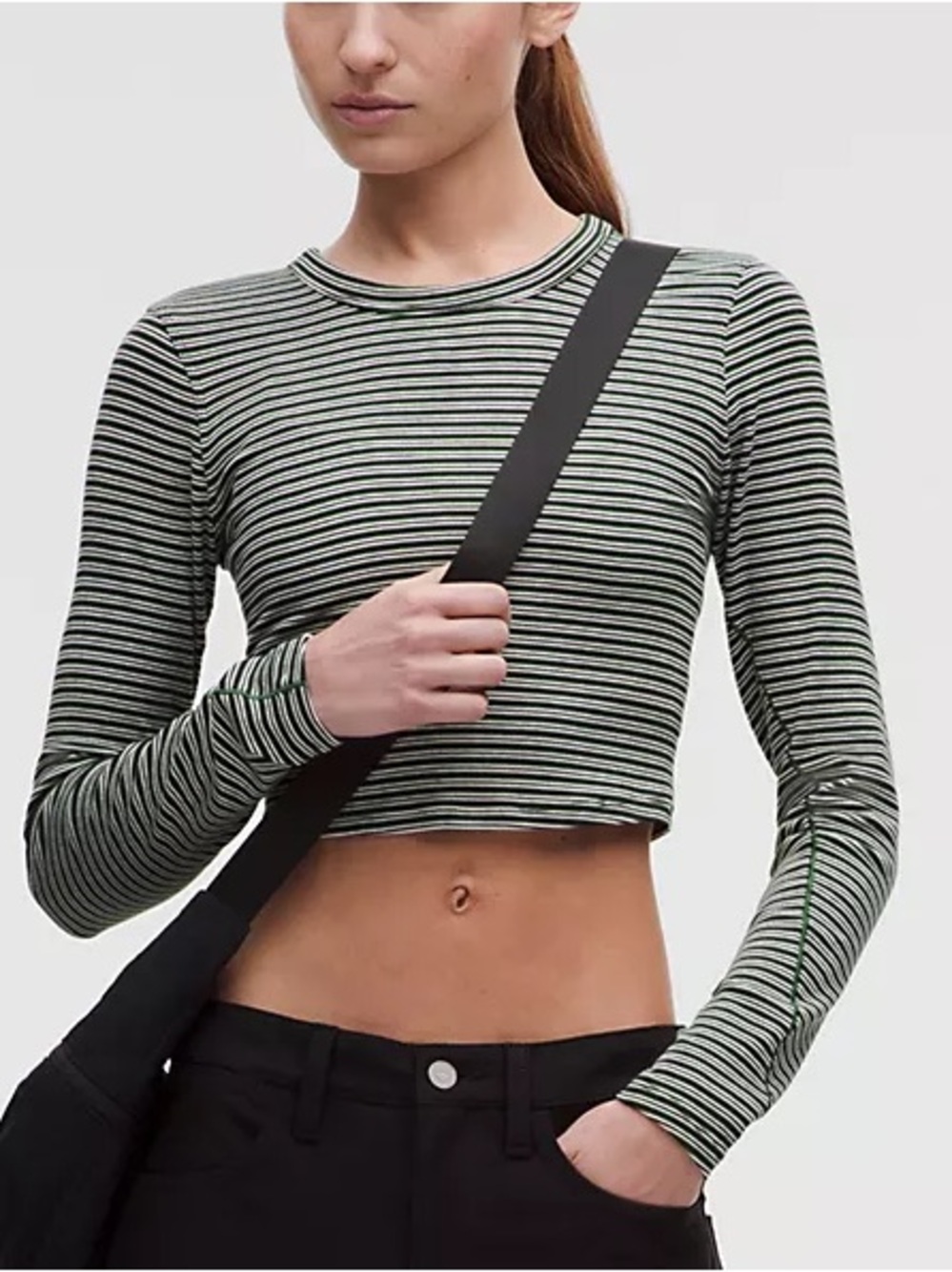 Lululemon Hold Tight Straight-Hem Cropped Long-Sleeve Shirt Sz 10 NWOT